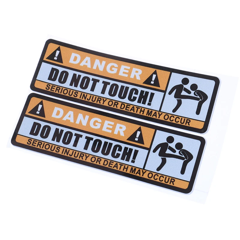 

4.7*1.6in Do Not Touch Car Sticker Warning Sign Waterproof PVC Personalized Cars Sticker