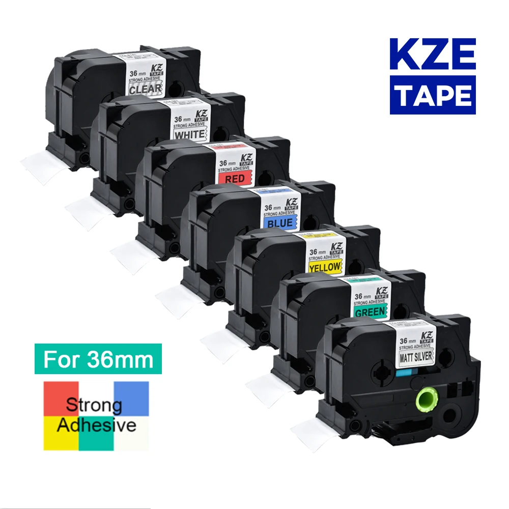 36mm Multicolor Strong Adhesive label tape tze tape for Brother p-touch printers as Tze-S261 tze s261 tzes261 tze-s261 tzs261