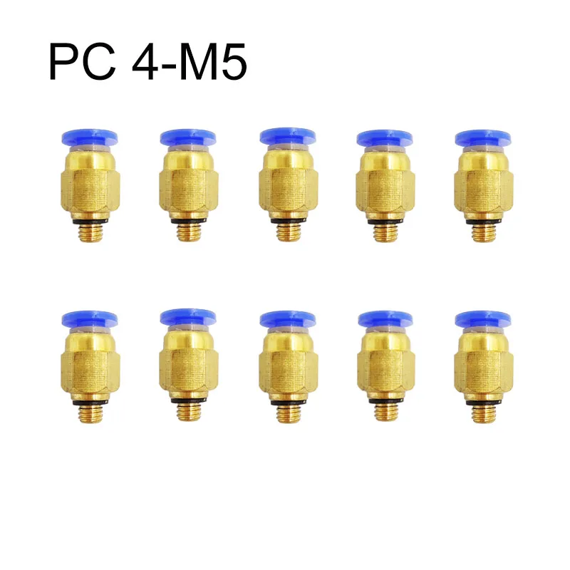 10PCS PC Pneumatic Fitting Air Connector Straight Through Quick Connecors Fitttings PC4-M5 male thread wholesale