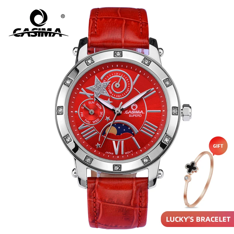 Fashion luxury brand watch bracelet set ladies casual diamond crystal multi-function watch quartz watch ladies watches CASIMA