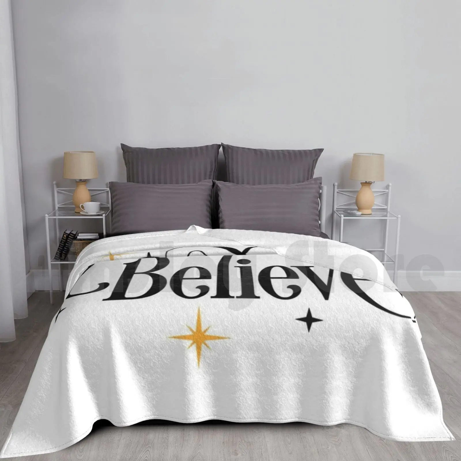 Believe Blanket For Sofa Bed Travel Believe Belief Faith Christian Christianity Church Jesus Christmas Believe