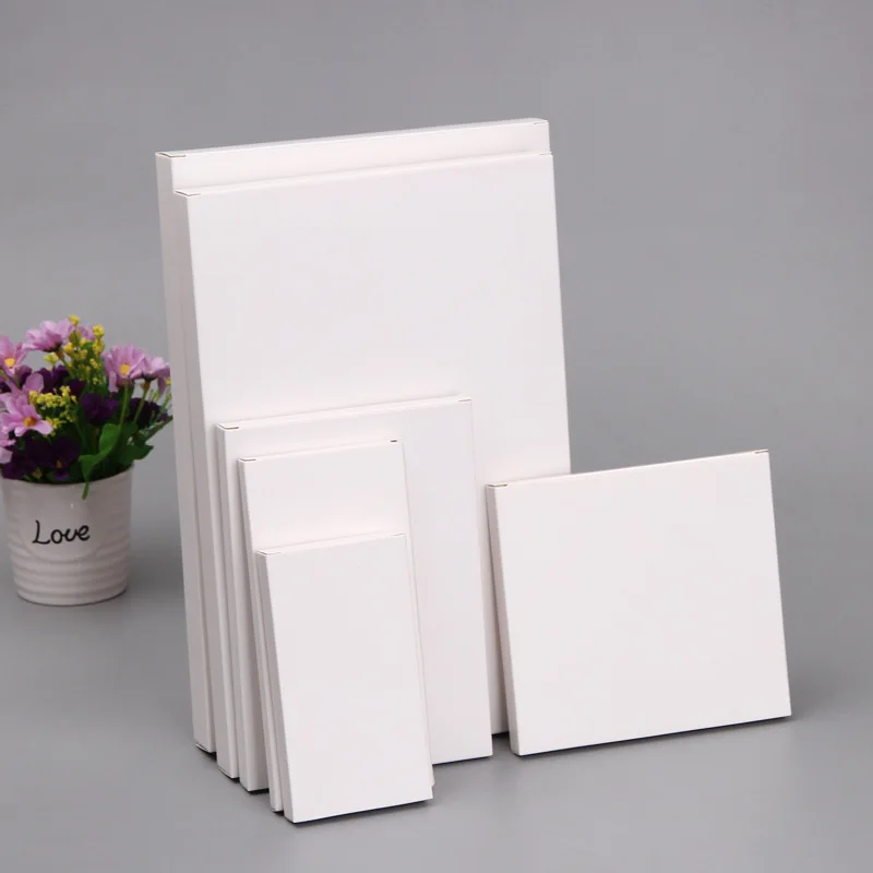 50Pcs/lot White Paper Cardboard Box For Mobile Phone Case Cosmetics Packaging Boxes Postcard Storage Gift Boxes