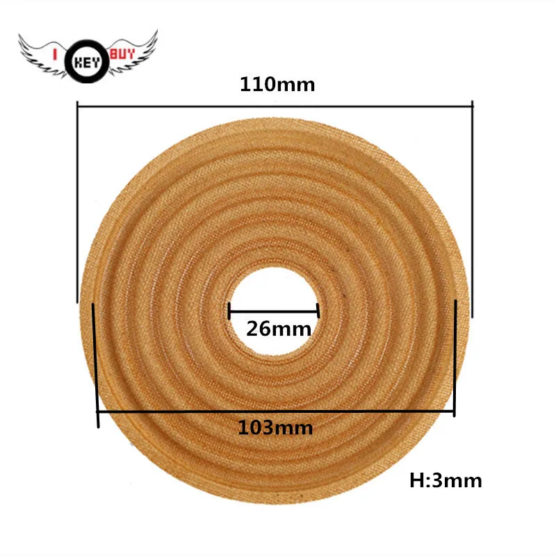 

2pcs/lot Woofer Speaker Spider Spring Pad Cloth 110mm 26mm Core Flat Foot Height 3mm DIY Repair Accessories