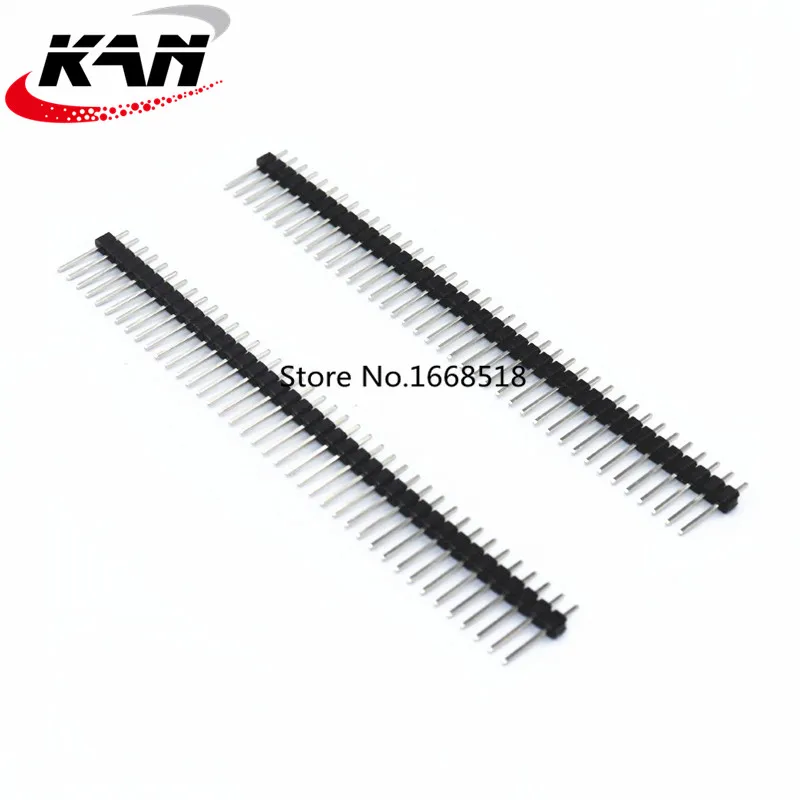 200pcs 13mm Length 1x40 1*40 Pin 40P 2.54mm Pitch Single Row Straight PCB Male IC Connector Pin Header Strip