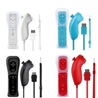 For Vii Gamepads Wireless Remote Controller + Nunchuck with Silicone Case Accessories for Nintend Wii Game Console