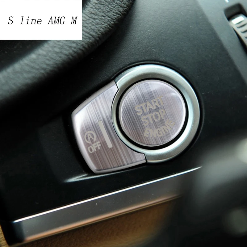 Car Styling For BMW X3 X4 X5 X6 F25 F26 F15 F16 Engine START Button Replace Cover STOP Switch Accessories Key Decor Auto Sticker