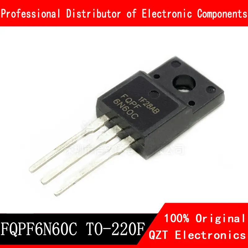 10 Cái/lốc FQPF6N60C Đến-220 6N60C 6N60 TO220 FQPF6N60 TO-220F MOS FET Transistor Mới Ban Đầu Còn Hàng