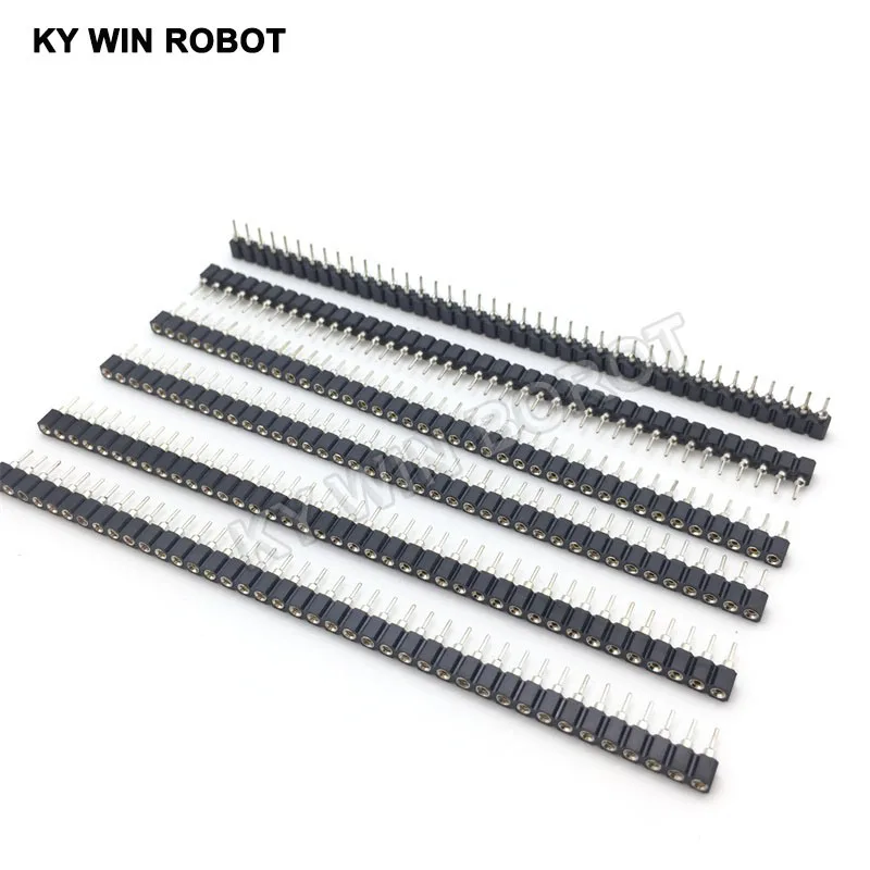 5pcs 1x40 Pin 2.54 Round Female Pin Header connector