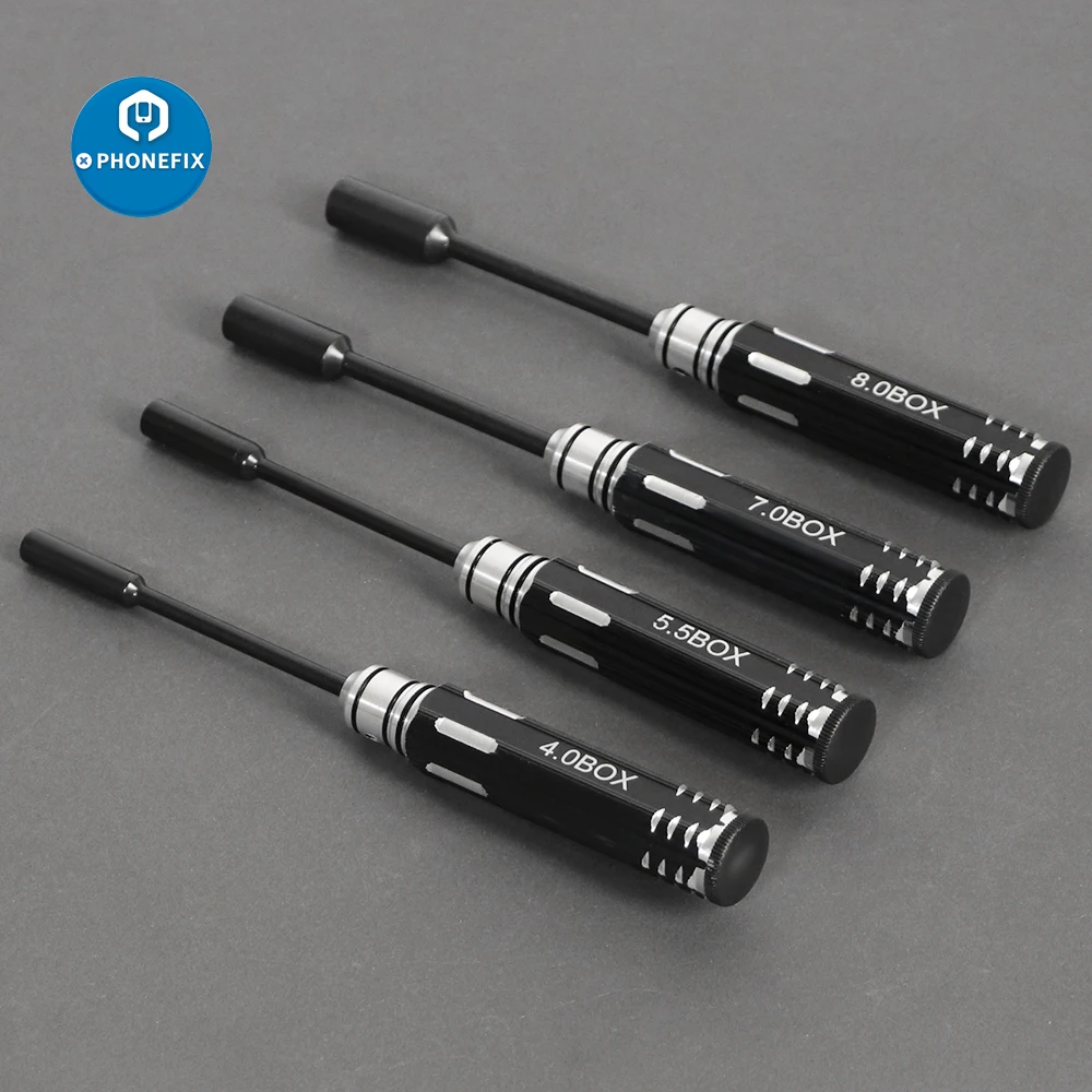4 Độ Chính Xác Lục Giác Ổ Cắm Tua Vít 4.0/5.5/7.0/8.0Mm Đầu Lục Giác Dụng Cụ Cầm Tay Cho RC máy Bay Trực Thăng Đa Trục FPV Máy Bay Không Người Lái