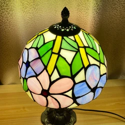 Tiffany Desktop Decoration Light Mediterranean Creativity Handmade Stained Glass Table Lamp E27 LED Bedroom Night light