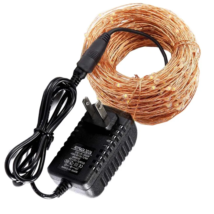 

10/20/30/50/100M Christmas LED String Lights Wedding Garland Lights Plug in Copper Fairy Lights For Bedroom Patio Garden