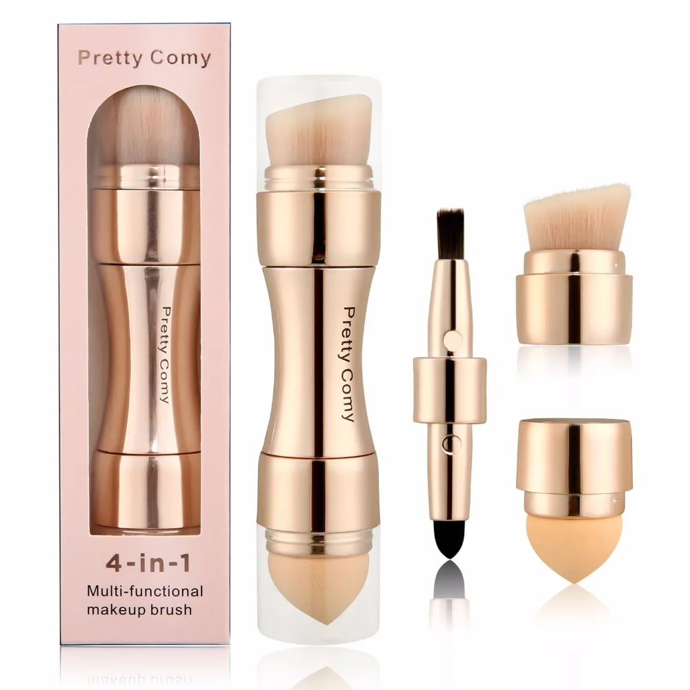 

4 In 1 Makeup Brushes Foundation Eyebrow Shadow Concealer Eyeliner Blush Powder Cosmetic Professional Maquiagem Beauty Health