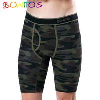 Camouflage Long Underwear Men W/ Fly Boxer Cotton Underpants Men's Panties Shorts Male Calvin Comfortable Brand 2020