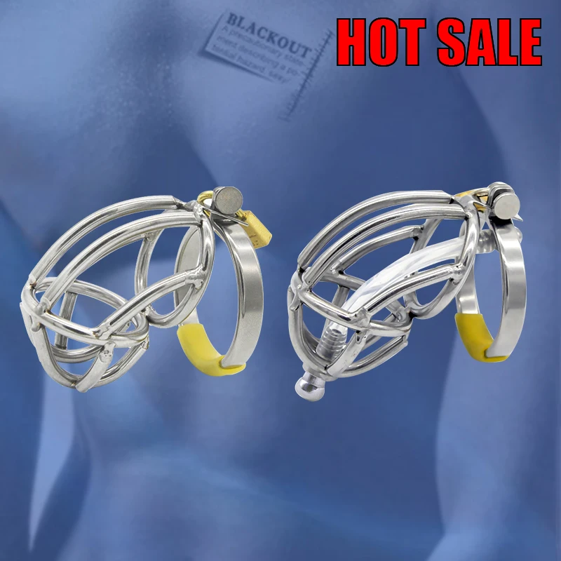 

BLACKOUT Stainless Steel Male Chastity Device Catheter Cock Cage Bondage Belt Penis Ring Virginity Lock Adult Game Sex Toys