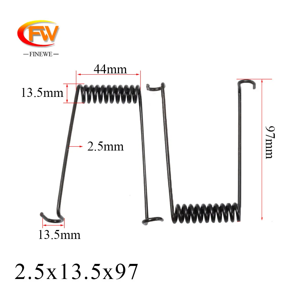 Średnica drutu 2mm 3mm 4mm drut ze stali sprężynowej mocny powrót podwójna sprężyna skrętowa na tylne siedzenie do motocykla
