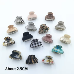 6 pz/set acrilico Dot piccoli fermagli per capelli morsetto stampa Mini carino granchio artiglio donne ragazze Barrette tornante cattura Clip accessori per capelli