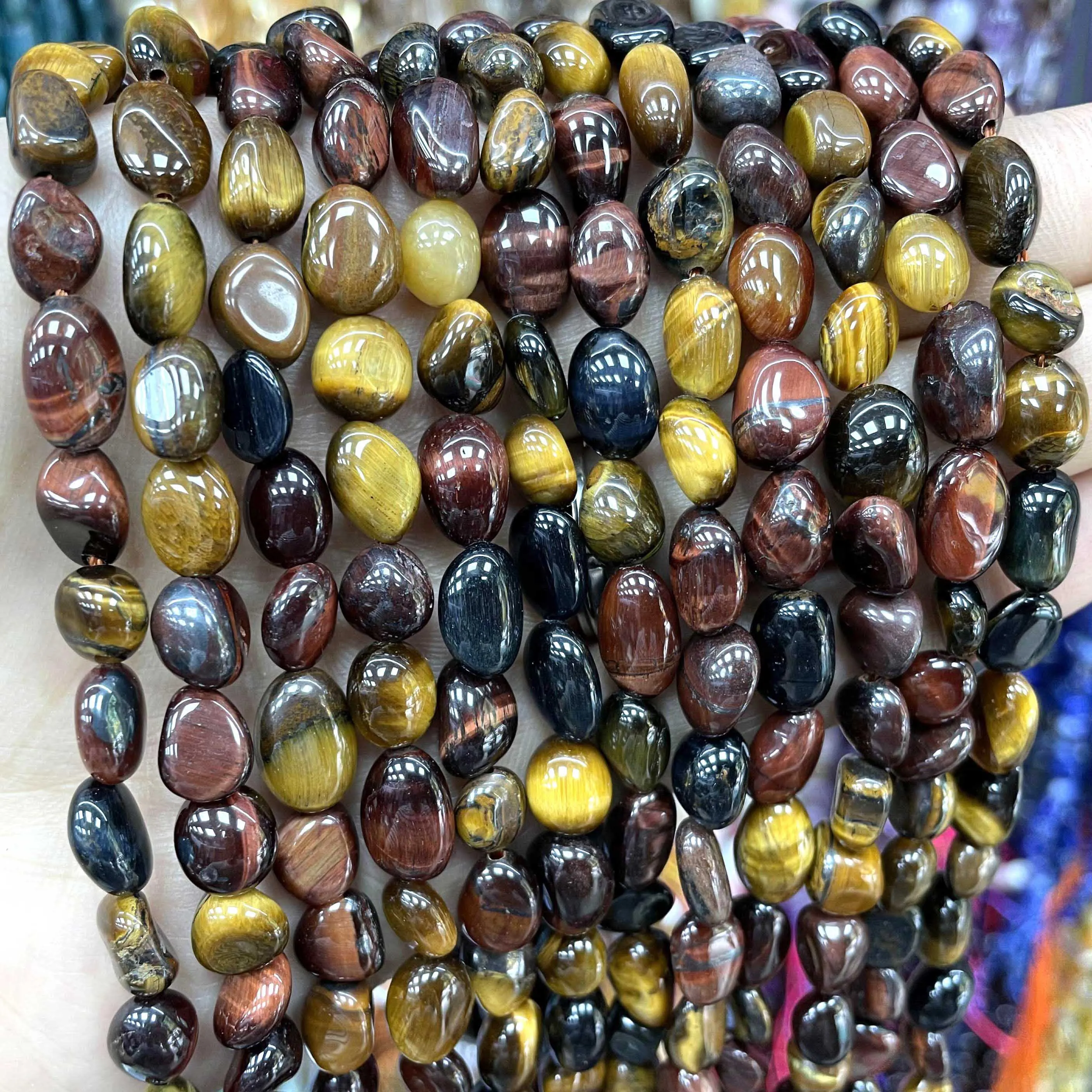 5-12mm Natural Colorful Tiger Eye Loose Spacer Stone Beads For Jewelry Making DIY Necklace Bracelet Accessories Material 15