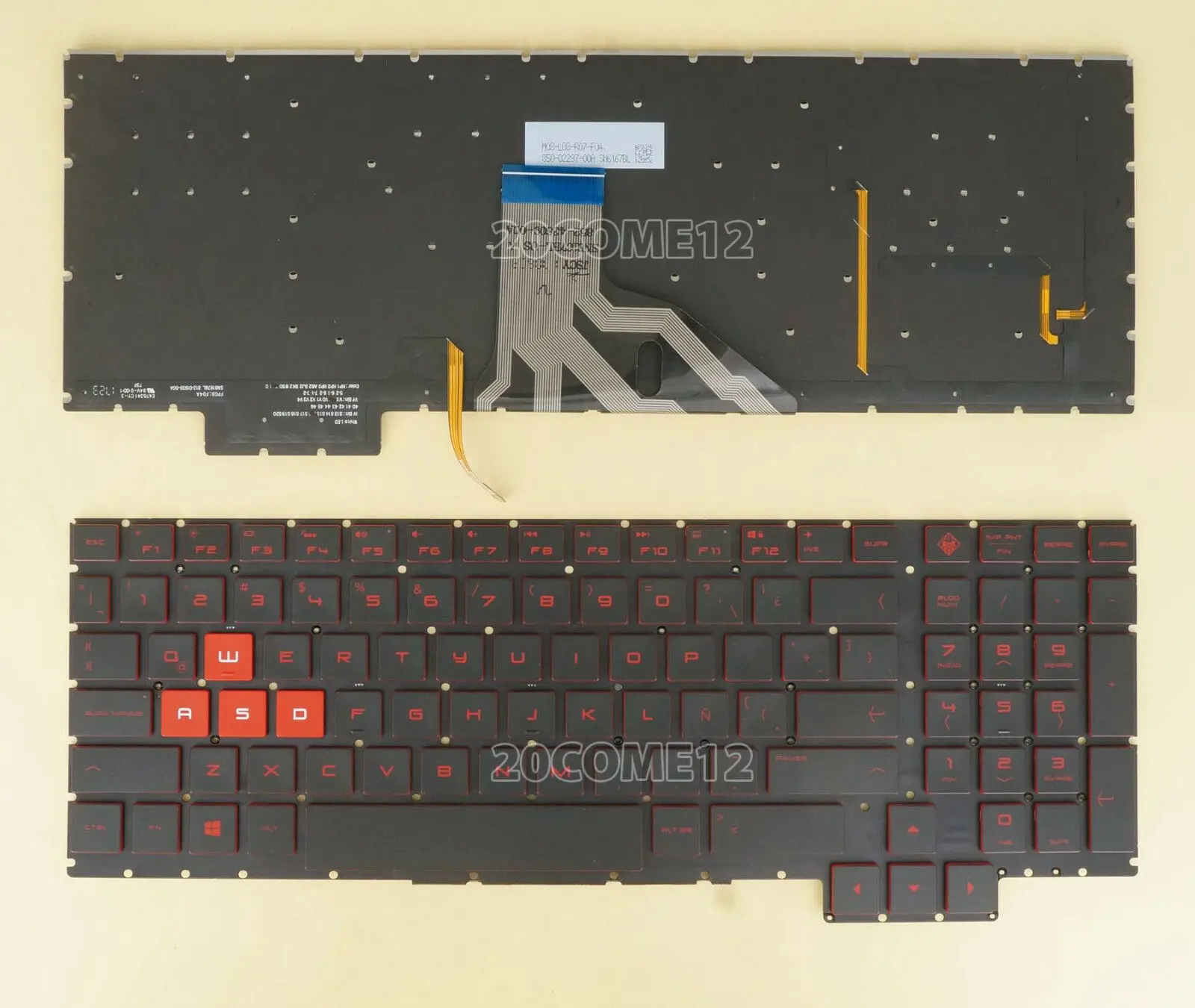 New For HP OMEN  15-CE 15-ce001la 15-ce002la keyboard Latin Spanish Teclado Red Backlit