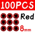 100 piezas de 8 mm rojo