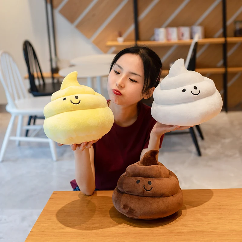 25CM Cute Poop Anime Plush Toy Soft Peluche Pluszaki Pillow Baby Room Decor PP Cotton Filled Brinquedos Doll Christmas Gifts