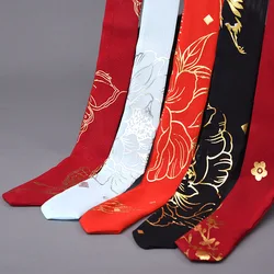 Chinese Style Headband Antique Hanfu Costume Headdress Printing Traditional Hair Band Headwear for Unisex Ribbon HairRope