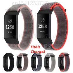 Nylon Watch Strap For Fitbit Charge 3 4 SE Band Soft Breathable Sport Bracelet Loop Wristbands For Fit Bit Charge3 4 2 5 Correa