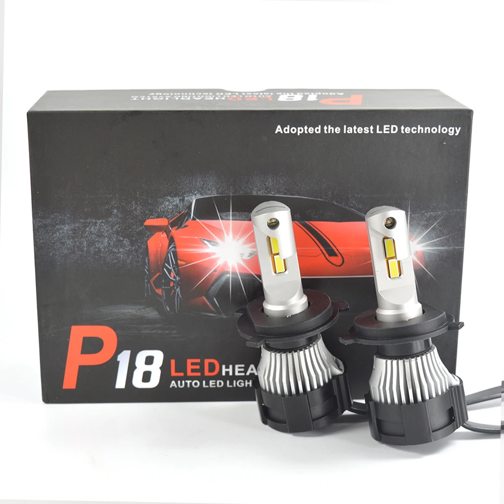 

1 Set H8 H9 H11 P18 Car LED Headlight High Power Super Bright 0.15MM Cutting Line Focus Beam Turbo Fan Fog Bulbs 104W 18000LM