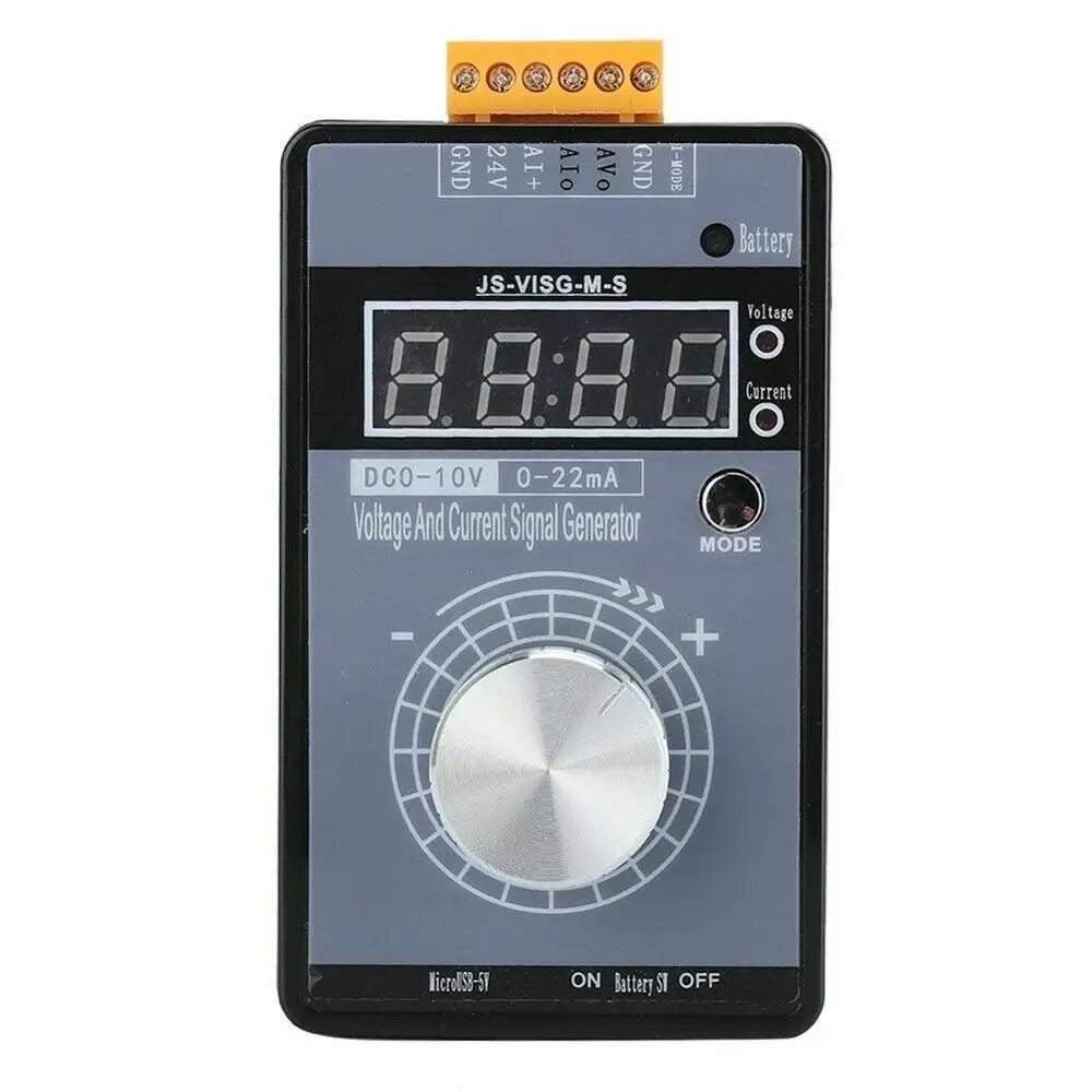 Portable 0-5V 0-10V 4-20mA Generator with LED Display High Precision Adjustable DC Current Voltage Signal Generator No Battery