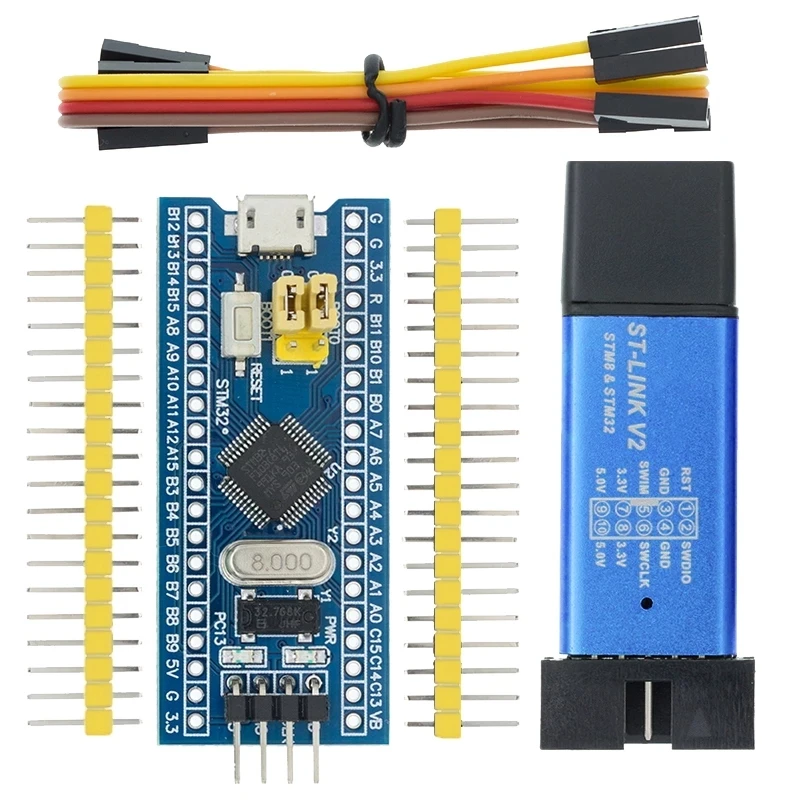 ST-LINK V2 Simulator STM32F103C8T6 ST Link V2 Download Programmer ARM STM32 Minimum System Development Board With Cover Original