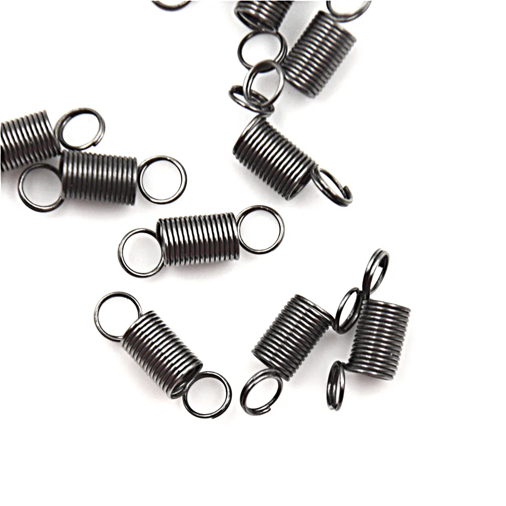 10pcs/pack 15mm Draw To 30mm Stainless Steel small Tension Springs With Hook For Tensile DIY Toys