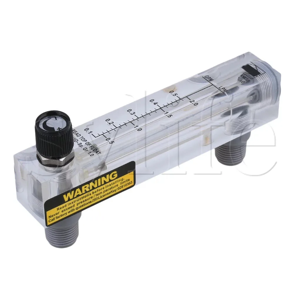 LZM-15T Adjustable Panel Type Flowmeter Flow Meter for Liquid 0.5-2LPM