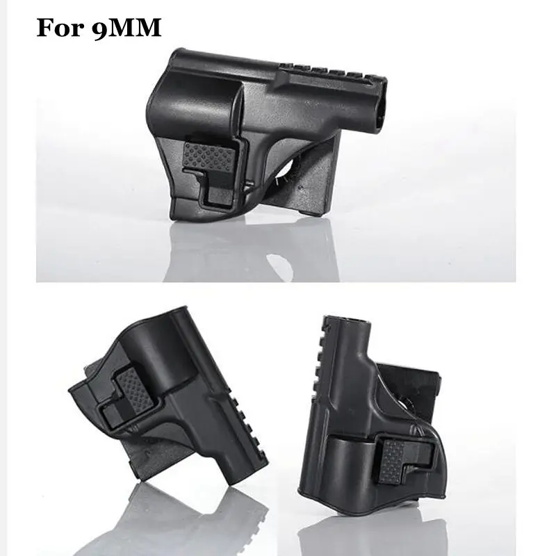 Universal 9MM 10MM Revolver Holster Nylon Plastic Hard Case Holder Quick Release For Revolver Colt Wesson 715 S&W 629