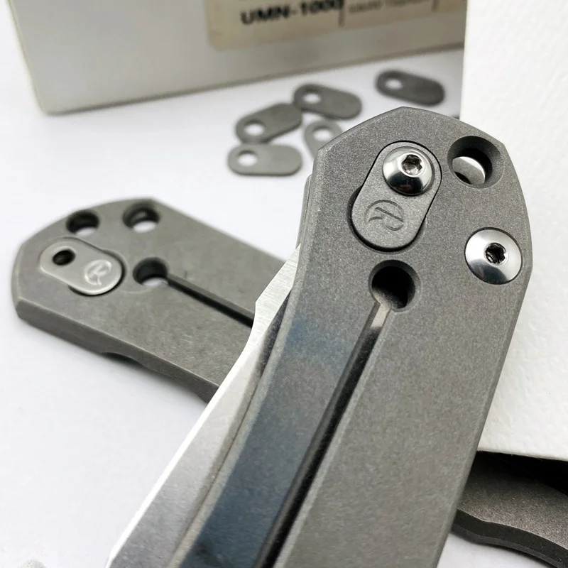 Custom Made Titanium Alloy Pocket Knife Clip Filler Tab For CR Chris Reeve Large Small Sebenza Umnumzaan Clips Patch DIY Tools