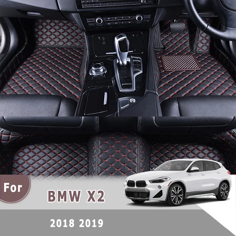 

RHD Carpets For BMW X2 2018 2019 Car Floor Mats Auto Interior Accessories Automobiles Covers Interior Protector Leather Rugs