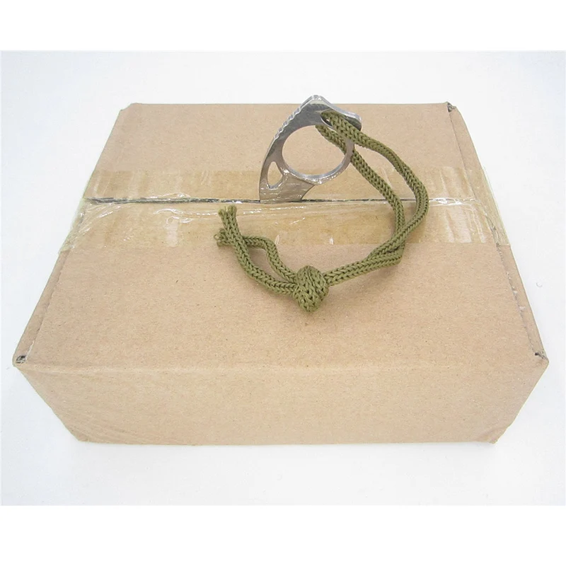 Outdoor Mini Mc Pocket Karambit Met Lederen Schede Cutter Draagbare Klauw Mes Tool Camp Gadget Overleven Box Pakket Opener Open