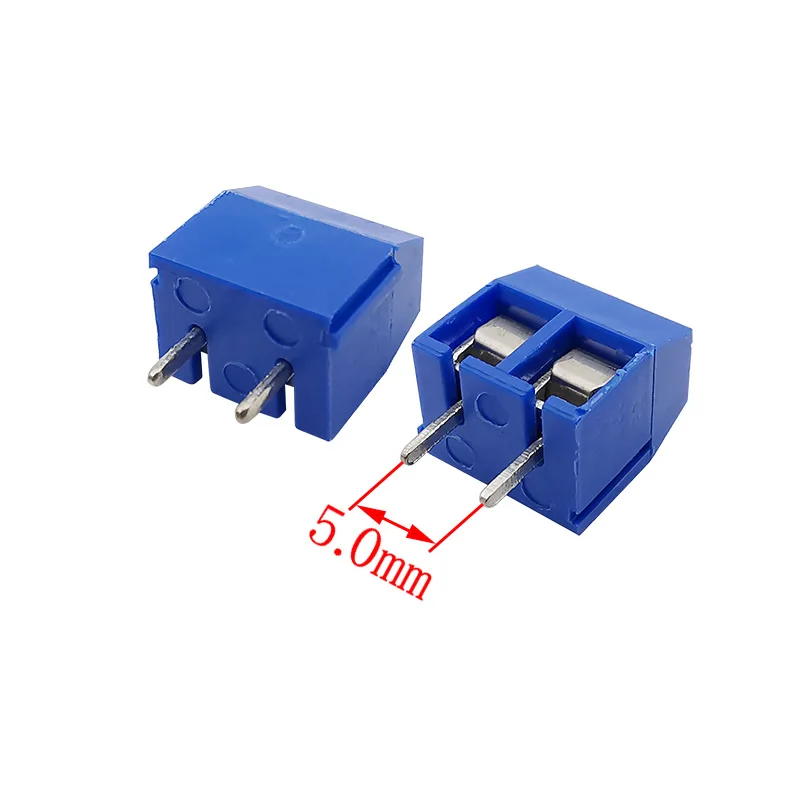 KF301 Blue 5.0mm Pitch 2/3 Pin PCB Screw Terminal Block Connector Spliceable Straight Pin 2P 3P PCB Terminals Blocks Connectors