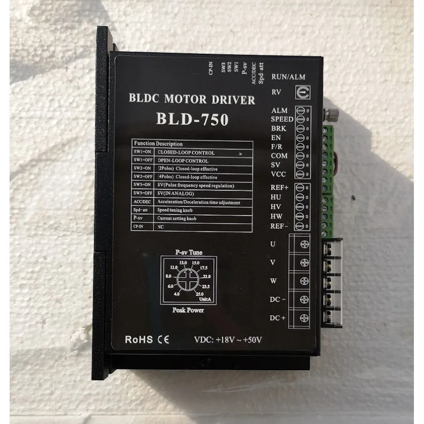 Controlador de Motor de CC sin escobillas, 350W, 750W, BLDC 24V, 36V, 48V, 310VDC/AC220V, BLD-750, BLDH-750A