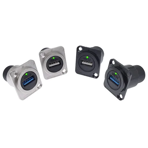 Imagen 2 del producto Enchufe USB tipo D metal hembra a hembra USB 3.0 conector USB 2.0 montaje en panel