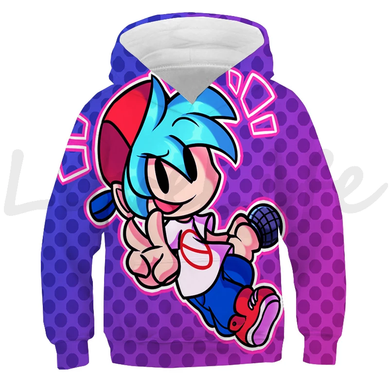 New Friday Night Funkin Hoodies Sweatshirt Boys Girls Harajuku Streetwear Sudaderas Game Fnf 3D Print Pullover Kids Clothes Tops