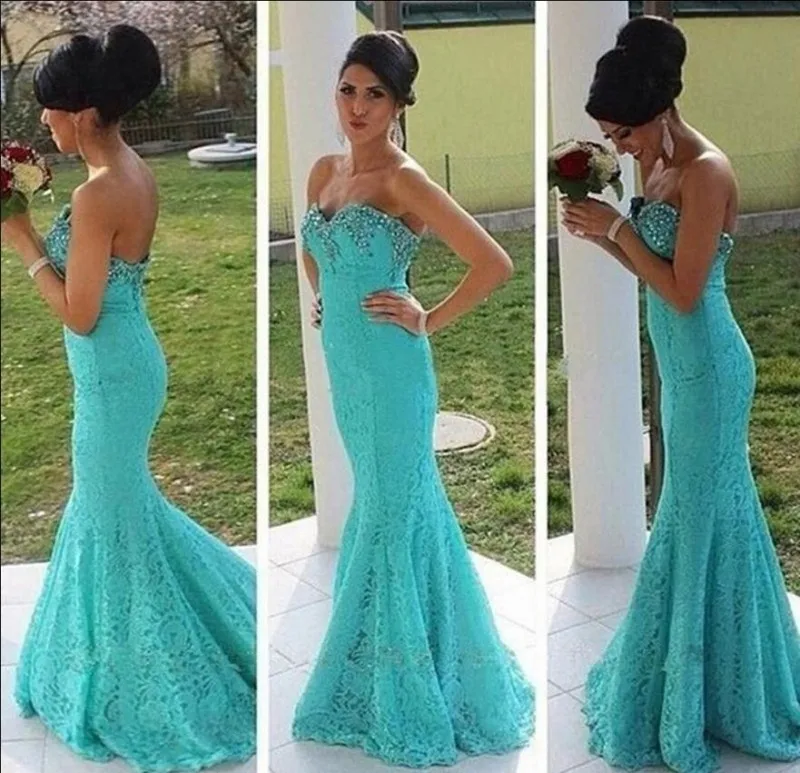 Neue ankunft himmel blau spitze appliques meerjungfrau abendkleid 2020 sicke pailletten formal prom kleider robe de soriee