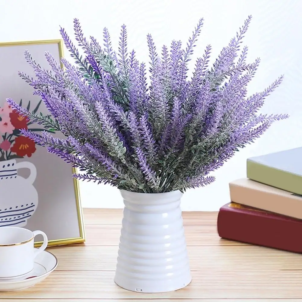 1Pc  Lavender Flower Artificial Flower Lavender Plants Outdoor Wedding Garden Home DIY Decoration Festive Party Supplies