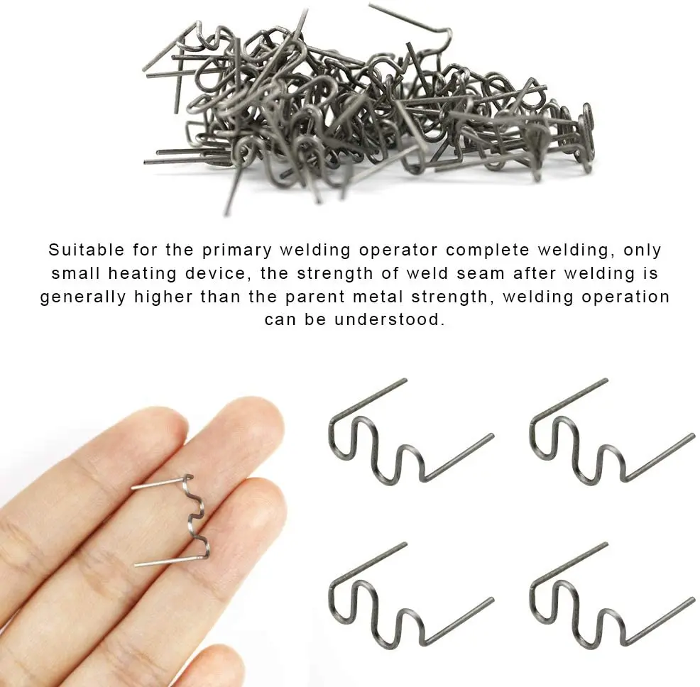 600pcs Pre-Cut Hot Staples S /V/ M Wave Staplers 0.6mm & 0.8mm Hot Stapler for Car Plastic Bumper Welding Repair Welder