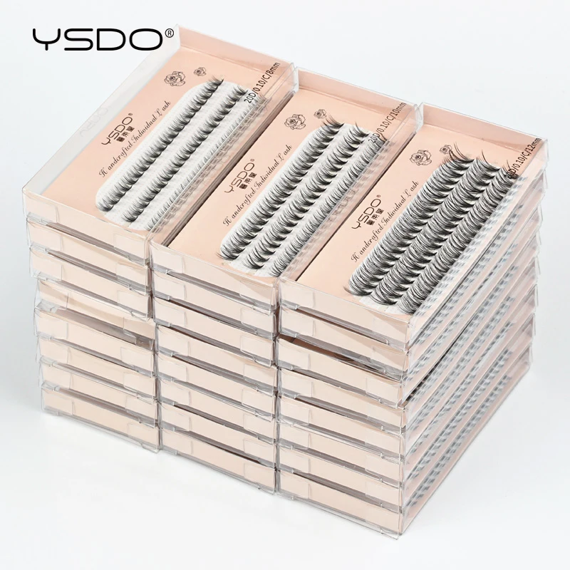 YSDO-extensiones de pestañas postizas, 5/10/20/30/50 cajas individuales, maquillaje al por mayor, rizado C, 8/10/12MM, 20D