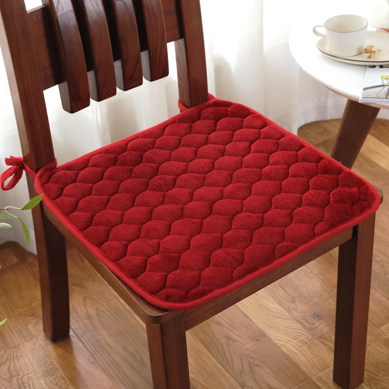 20 Colors Avaliable Chair Cushion Square Seat Pad Integrated Chair Cushions Cotton Winter Warm Cushion Home Office Decoration