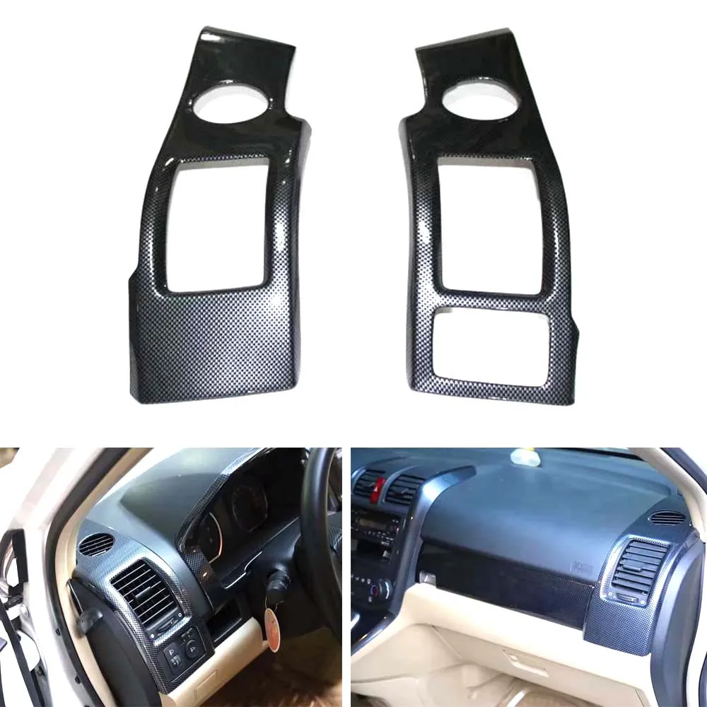 

For Honda CRV 2007-2011 Car Dashboard Side Air Vent Cover Trim Car Styling Carbon Fiber Style Auto Parts