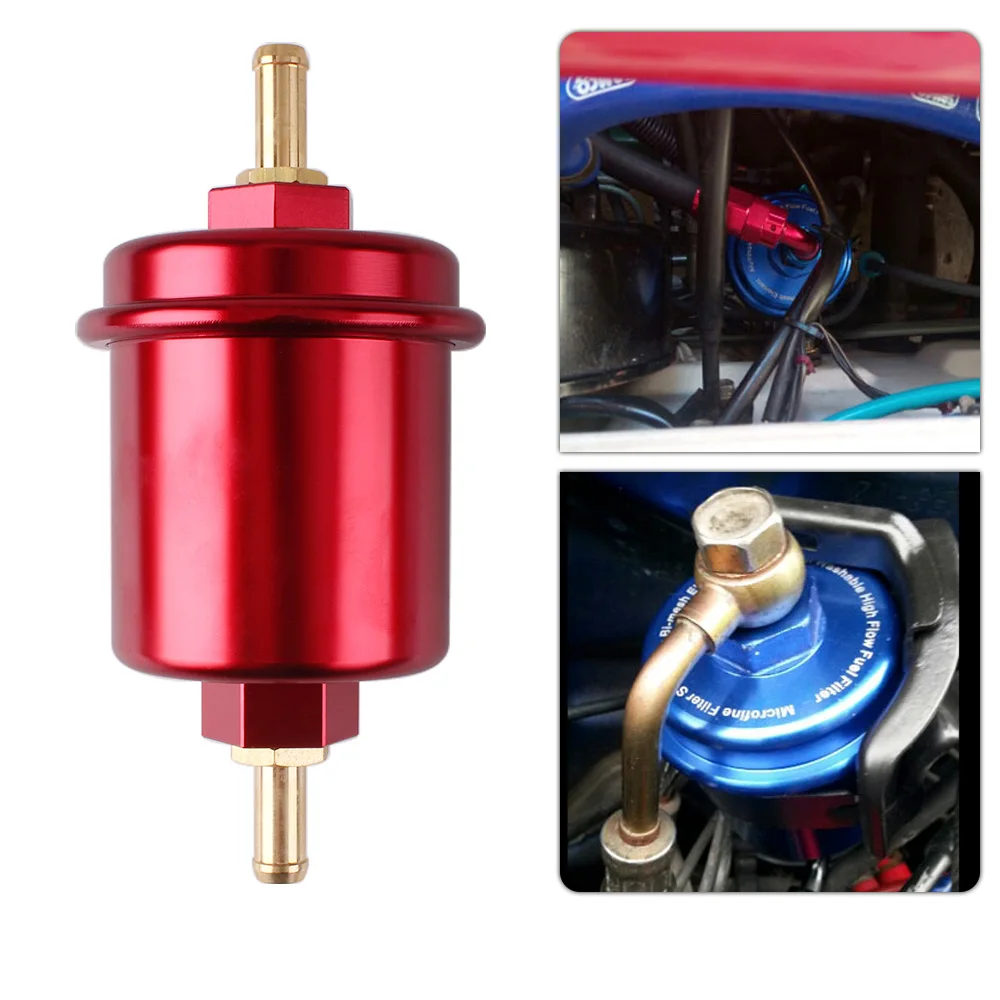 RASTP-Car High Flow Washable Fuel Filter for Honda Acura Civic Color Black Blue Red Purple Gold Silver RS-OFI013