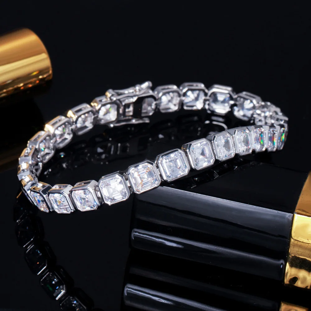 Pera блестящие браслеты принцессы с кубическим цирконием, посеребренные теннисные браслеты-цепочки для женщин, ювелирные изделия в стиле хип-хоп, аксессуары B211