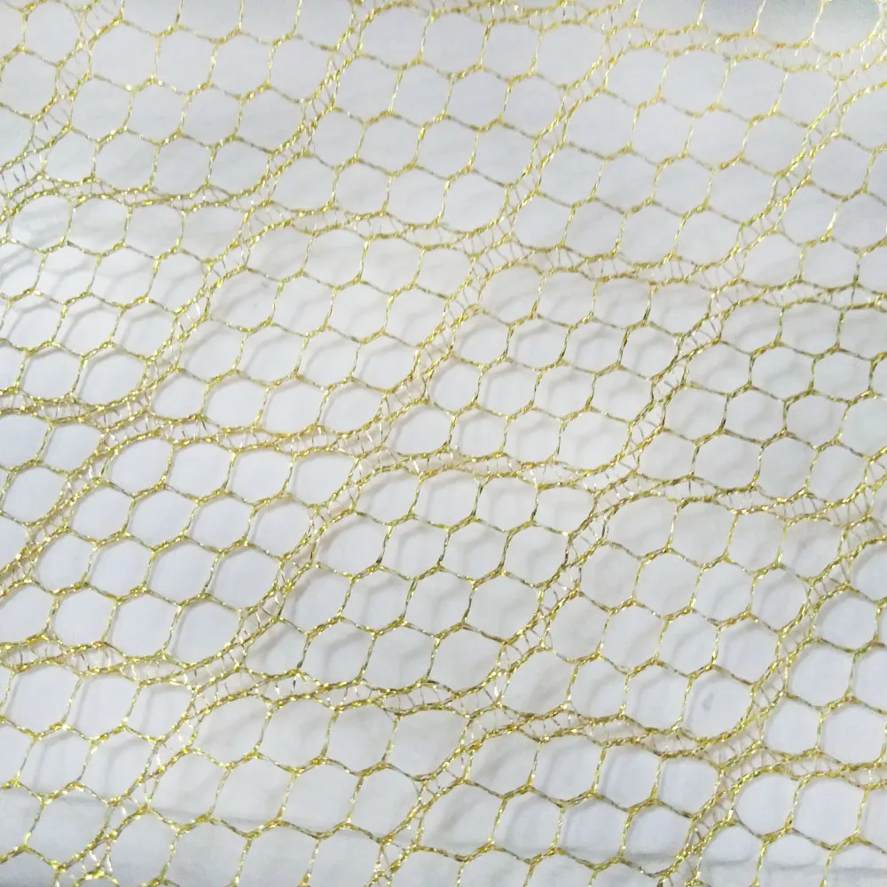 Gold Glitter Mesh Fabric Hard Tulle for Tutu Wedding Decoration DIY Craft Birthday Party Supplies Fashionable Net Cloth