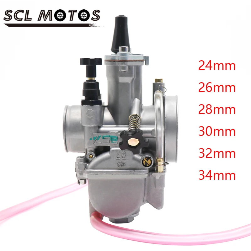 SCL MOTOS PWK 24 26 28 30 32 34 mm Carburetor Racing carb For 4T Motorcycle ATV Quad Go Kart Buggy Dirt Bike scooter Motocross