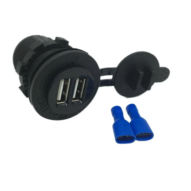 12/5V Outlet 2.1A 2 USB Port Charger Cigarette Lighter Socket Splitter For Car Auto Motorcycle Truck Boat Marine 2021